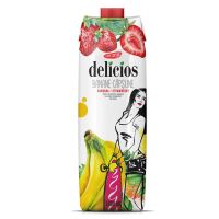 DELICIOS сок(банан-клубника) 1л